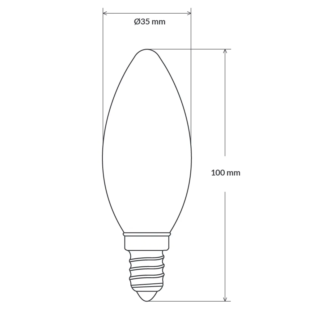 4W Candle LED Bulb E14 Frost in Warm White