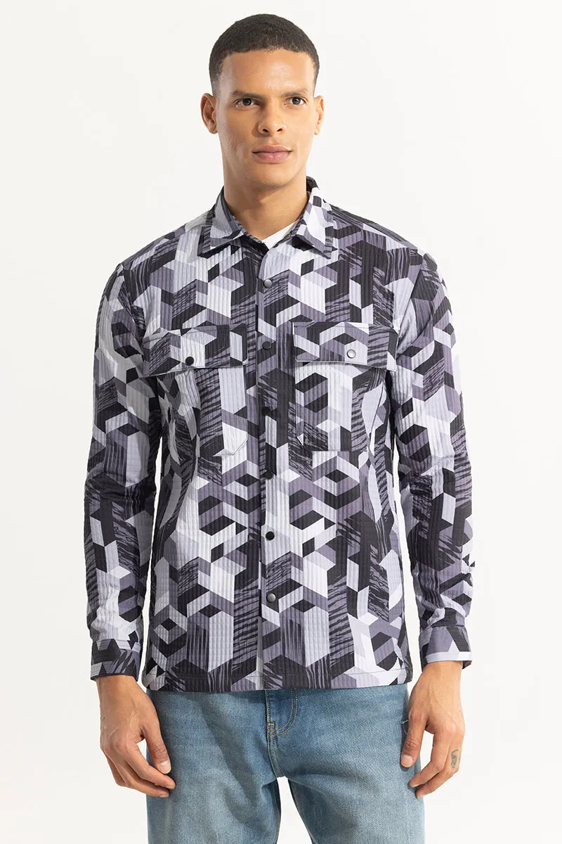 Abstractix Pebble Grey Overshirt