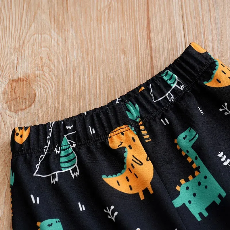 Baby Boys Animal Dinosaur Long Bodysuit  Pants Set