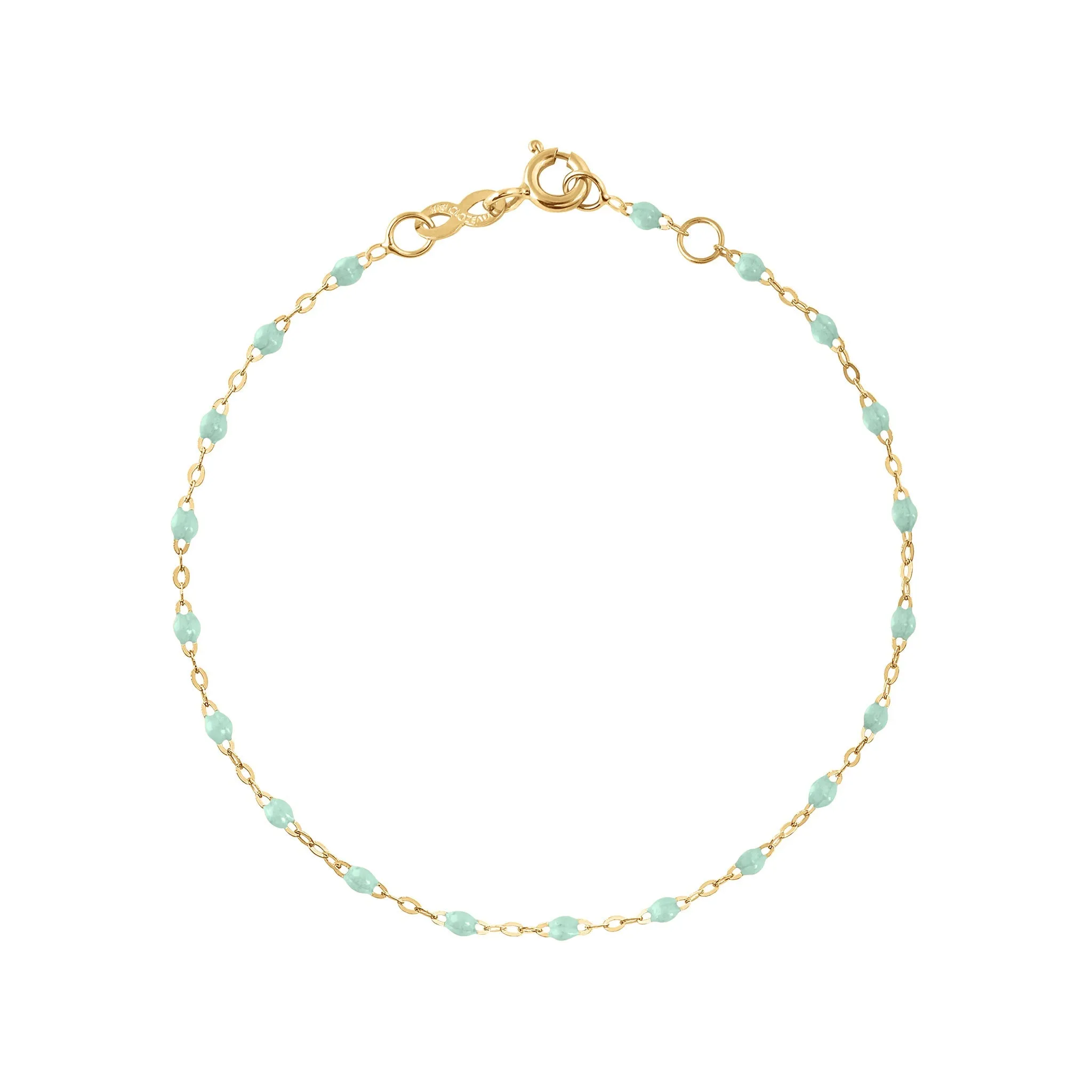 Baby Classic Gigi Jade bracelet, Yellow Gold, 5.1"