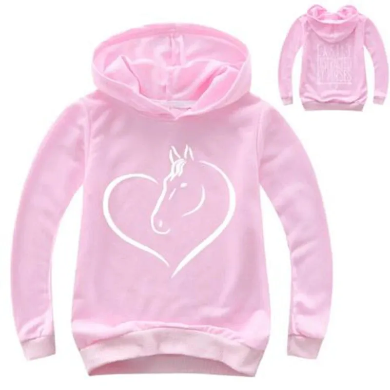 Baby Girls 24M-12Y Cartoon Heart Animal Hoodies