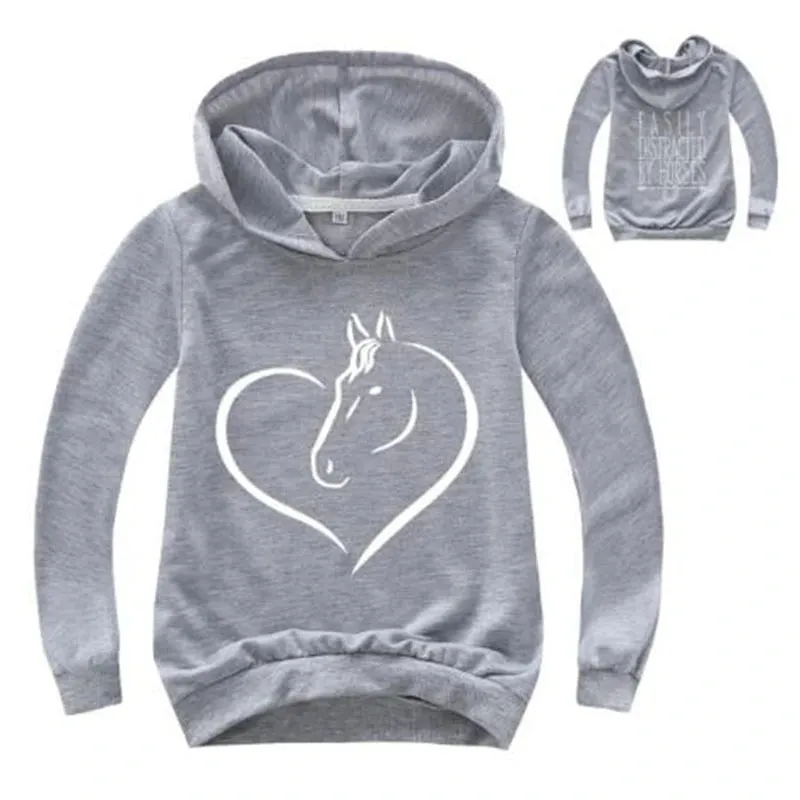 Baby Girls 24M-12Y Cartoon Heart Animal Hoodies