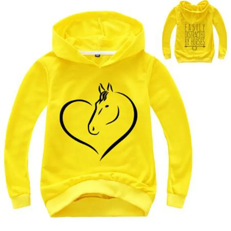 Baby Girls 24M-12Y Cartoon Heart Animal Hoodies