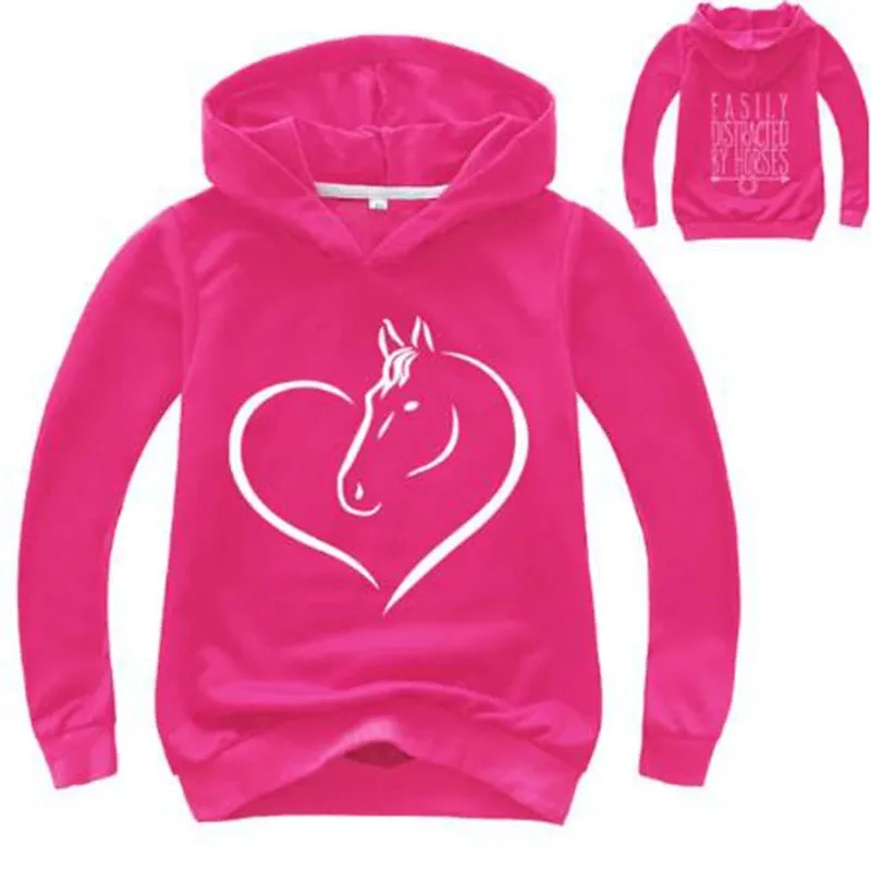 Baby Girls 24M-12Y Cartoon Heart Animal Hoodies