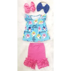 Baby Shark Ruffles Short Set