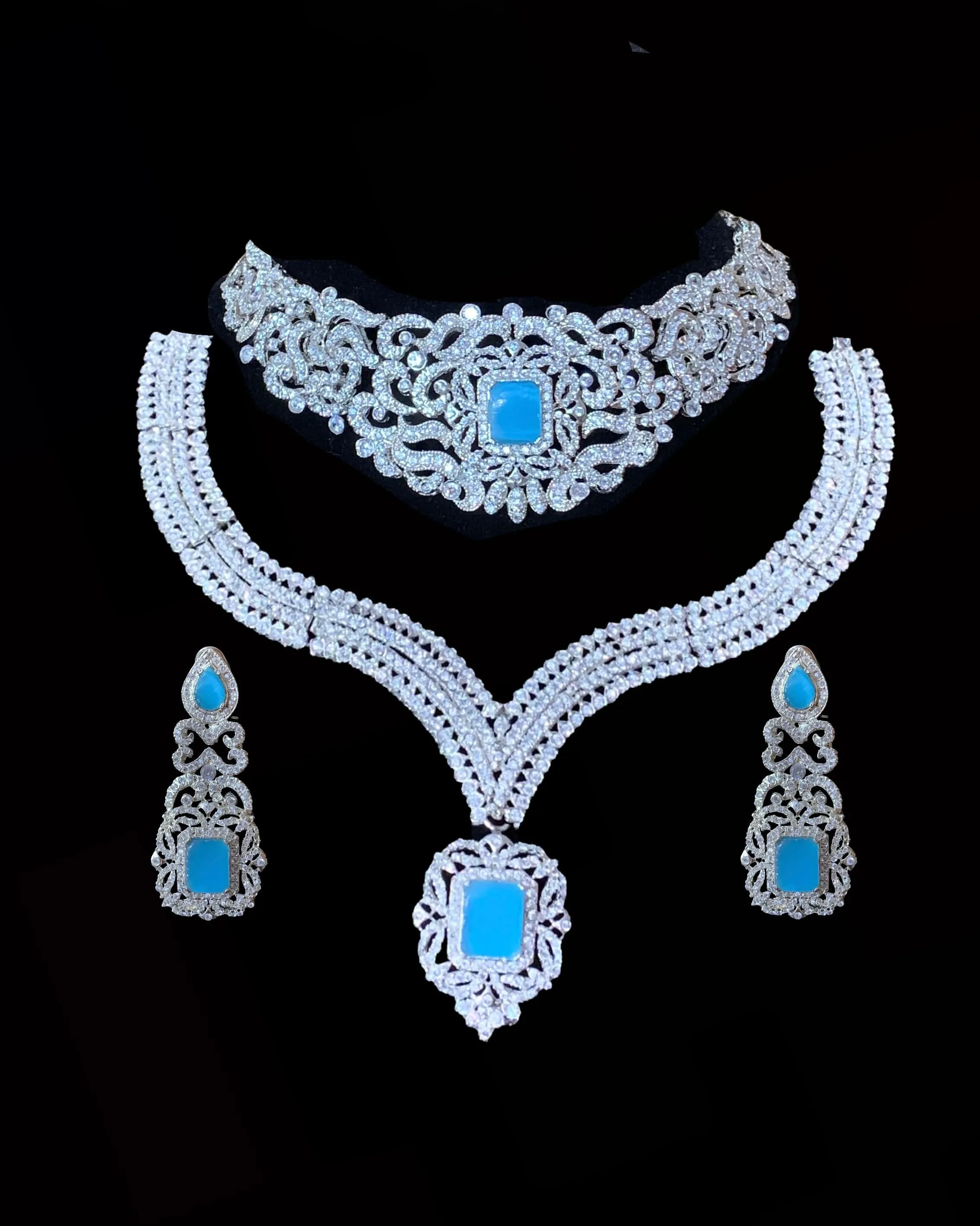 BR16 Andleeb bridal set in blue ( READY TO SHIP )