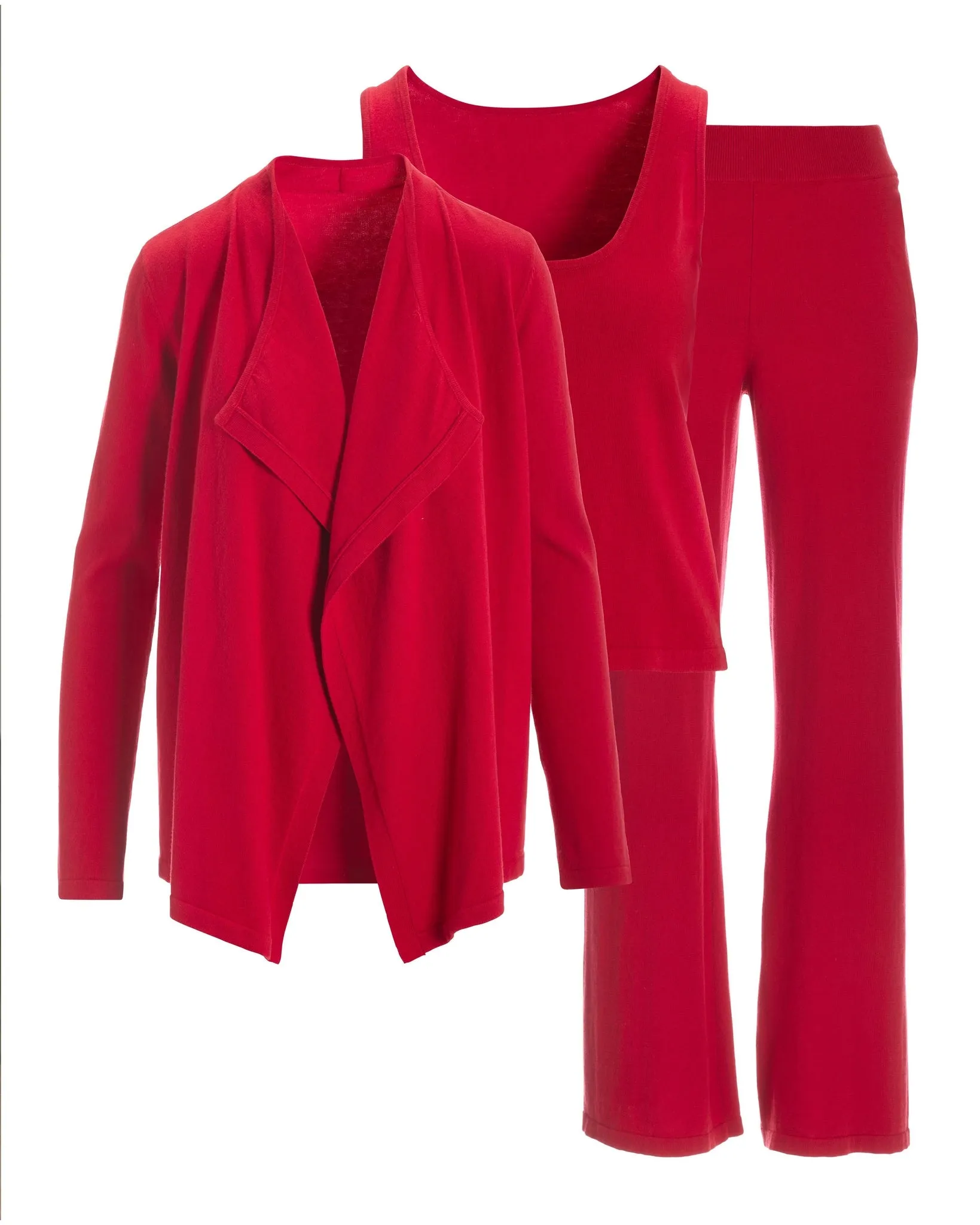 Cashmere Blend 3 Piece Set Jester Red