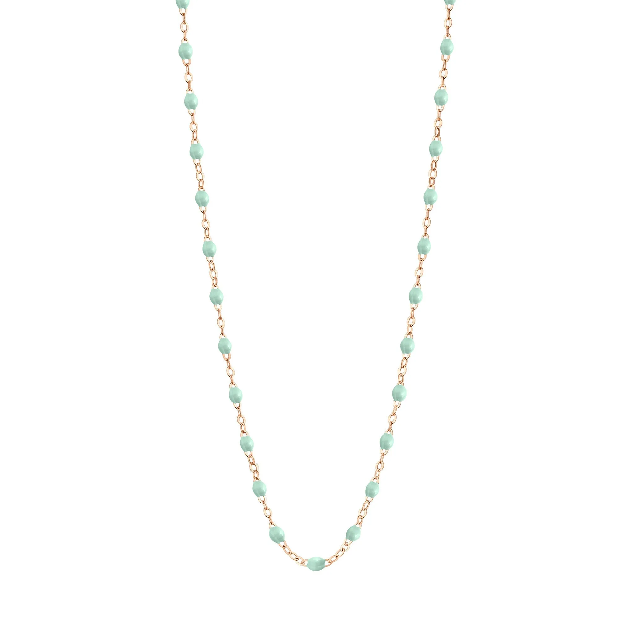 Child Classic Gigi Jade necklace, Rose Gold, 13"