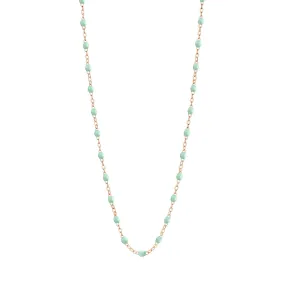 Child Classic Gigi Jade necklace, Rose Gold, 13"