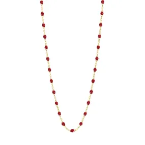 Classic Gigi Cherry necklace, Yellow Gold, 17.7"