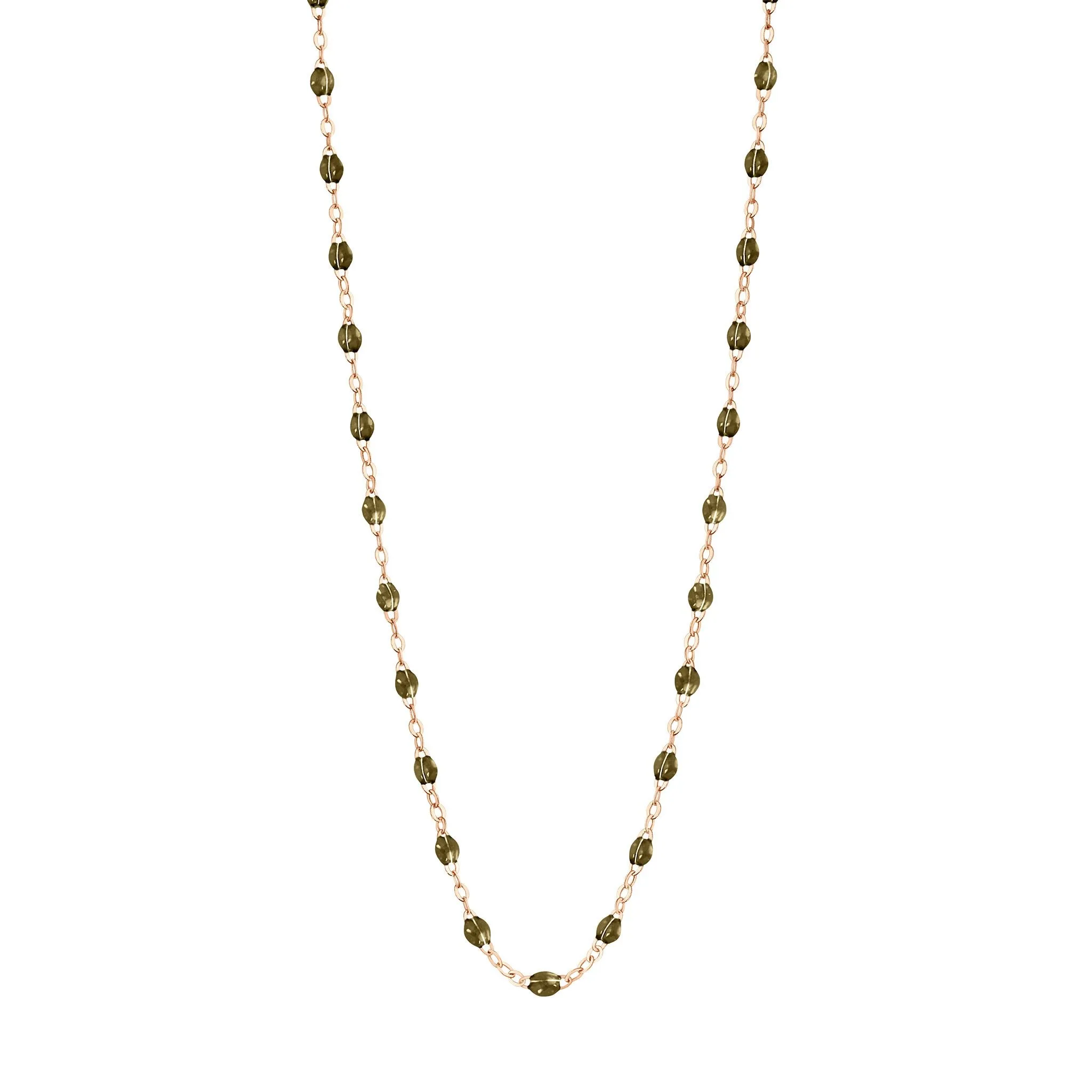 Classic Gigi Khaki necklace, Rose Gold, 16.5"