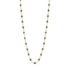 Classic Gigi Khaki necklace, Rose Gold, 16.5"