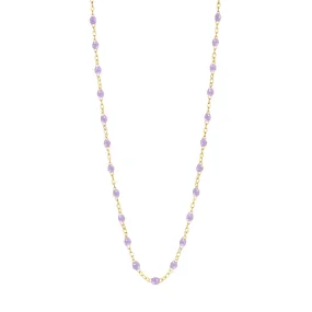 Classic Gigi Lilac necklace, Yellow Gold, 17.7"