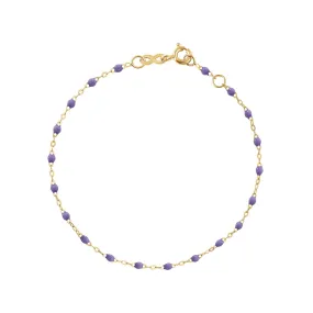 Classic Gigi Mauve bracelet, Yellow Gold, 5.9"