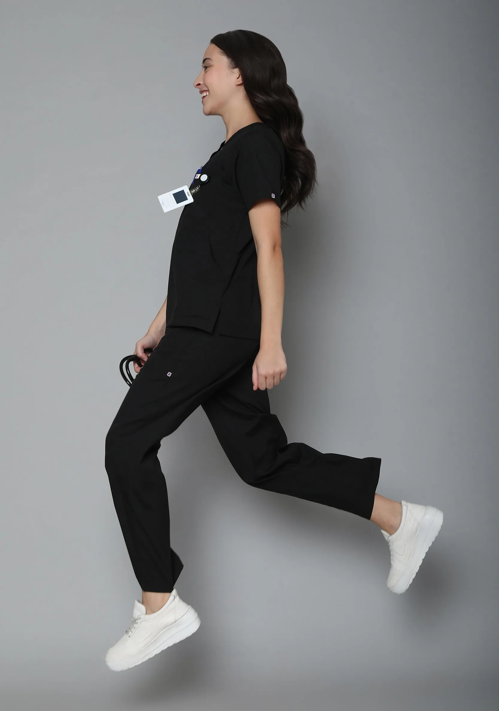 Classic Women's 5-Pocket (Black) Scrub