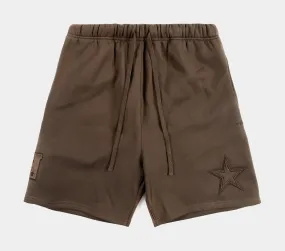 Dallas Cowboys Fleece Mens Shorts (Brown)