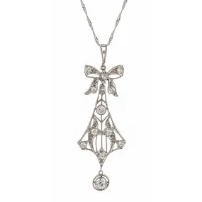 Edwardian Diamond Lavalier Pendant