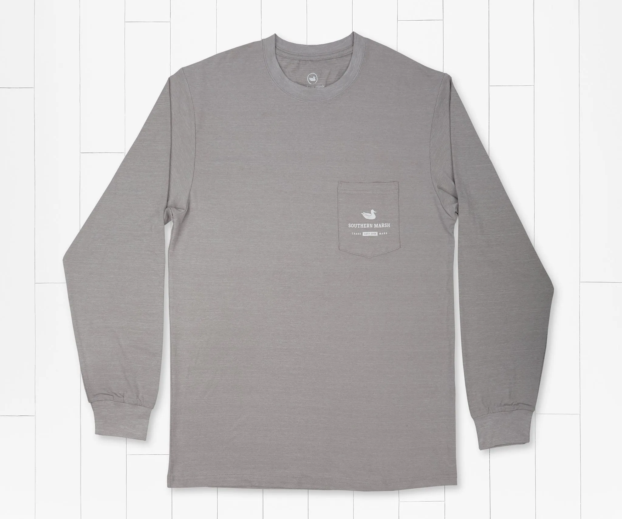 FieldTec™ Heathered Performance Tee - Lines - Long Sleeve