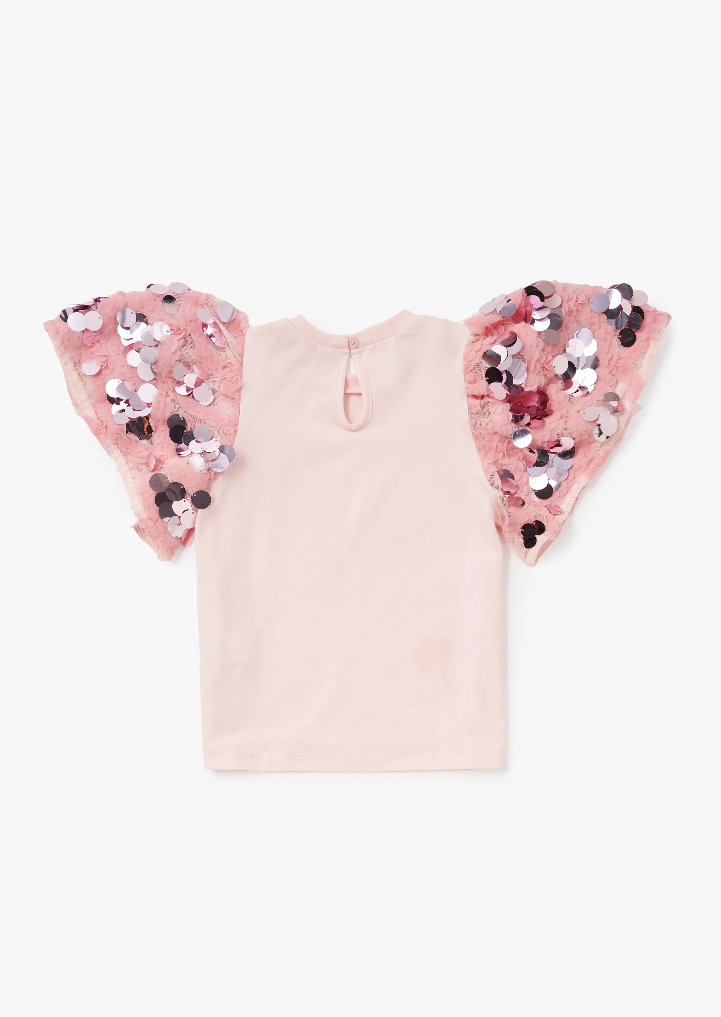 Freya Pink Sequin Sleeve Tee