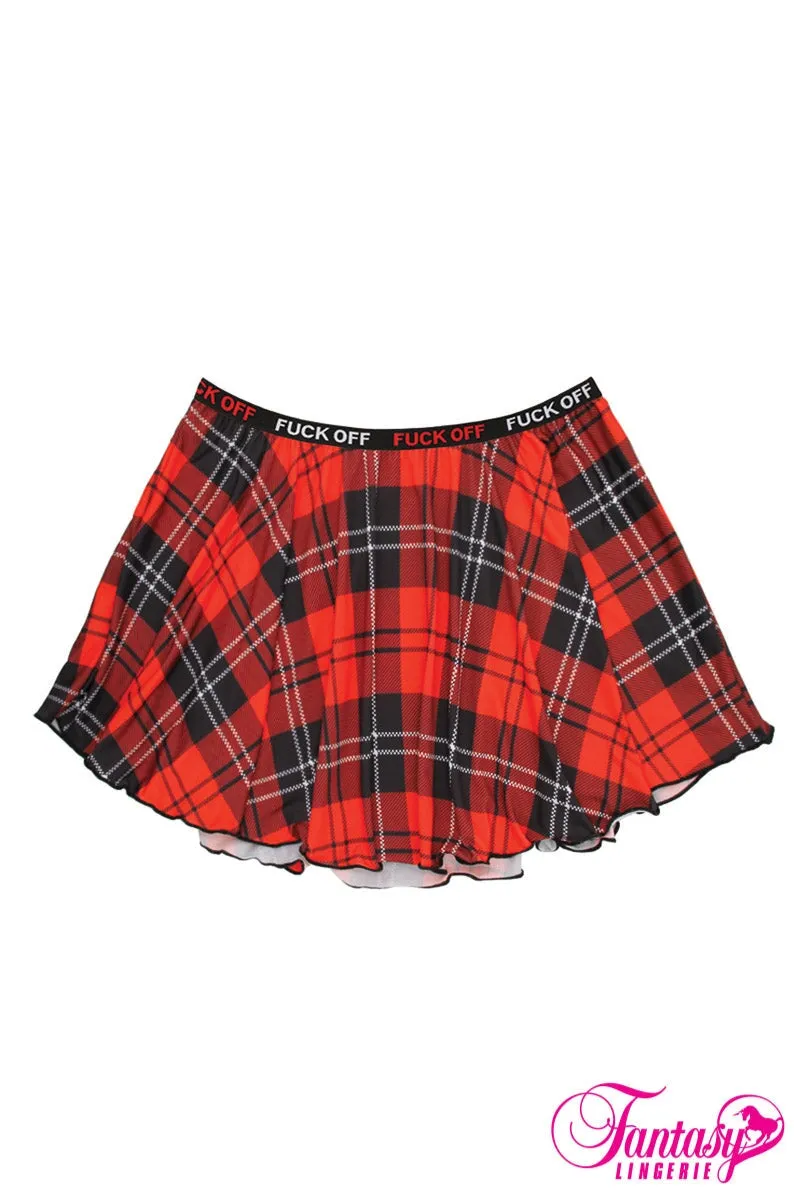 Fuck Off Plaid Skirt