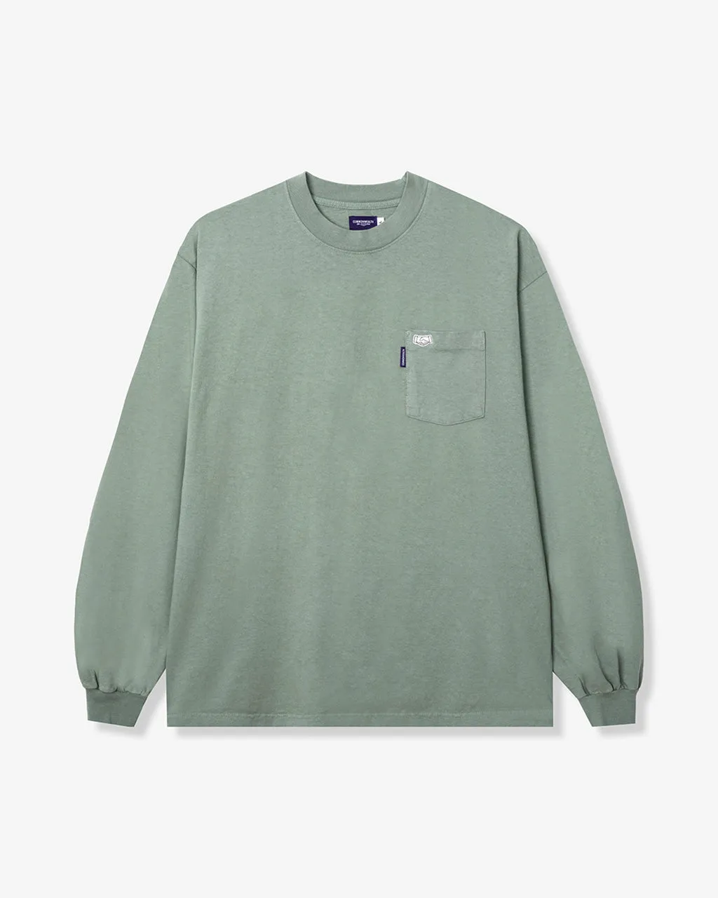 Garment Dye L/S Pocket Tee Atlantic Green