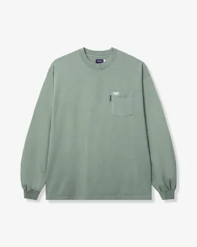 Garment Dye L/S Pocket Tee Atlantic Green