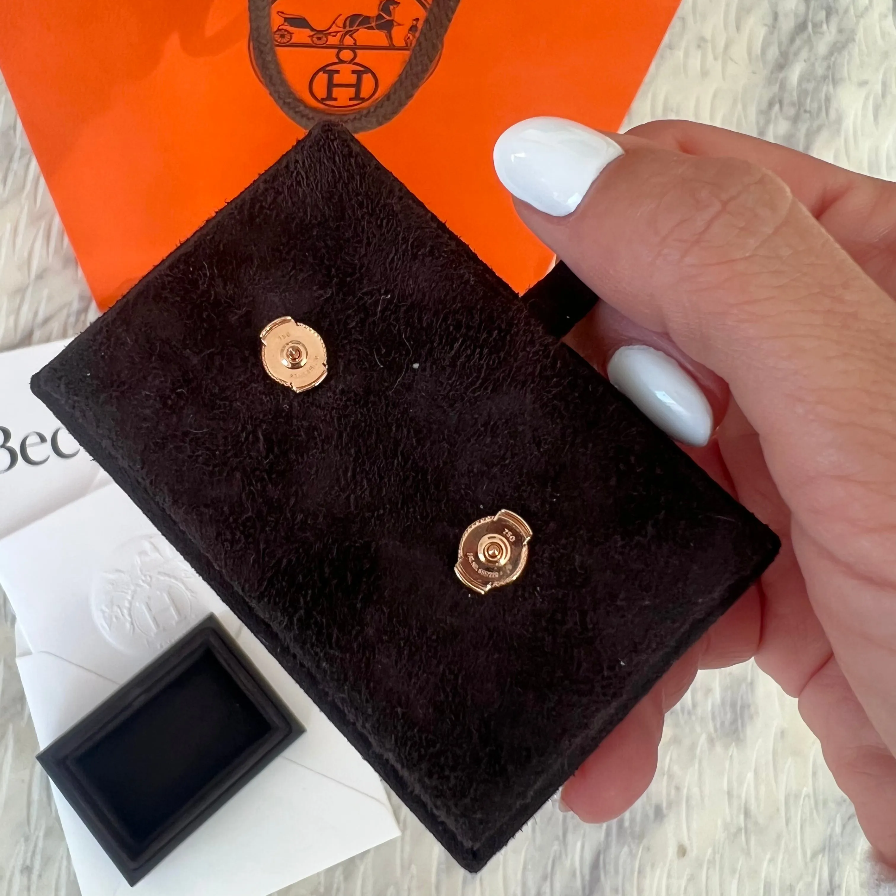 Hermes Ex-Libris earrings, very small model