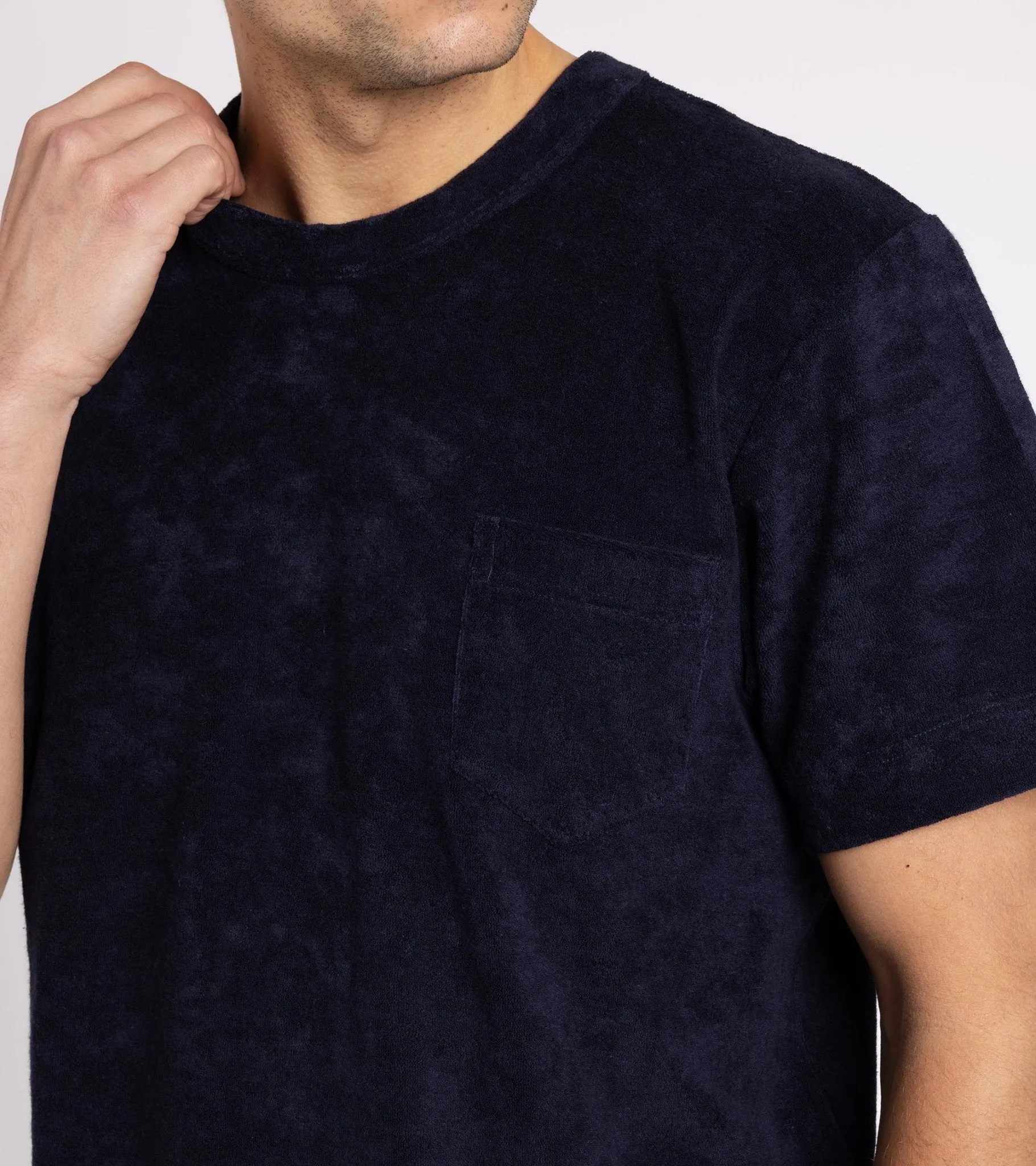 Howlin' Fons Terry Towel T-Shirt: Navy