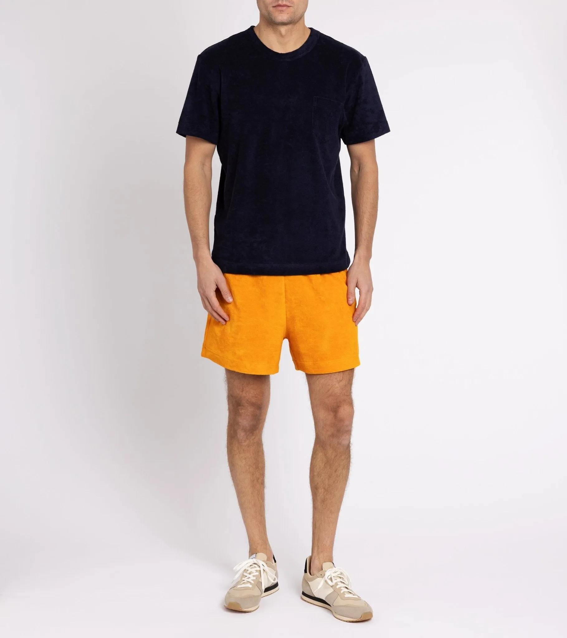 Howlin' Fons Terry Towel T-Shirt: Navy