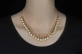 Jaali work Pearl Necklace Set