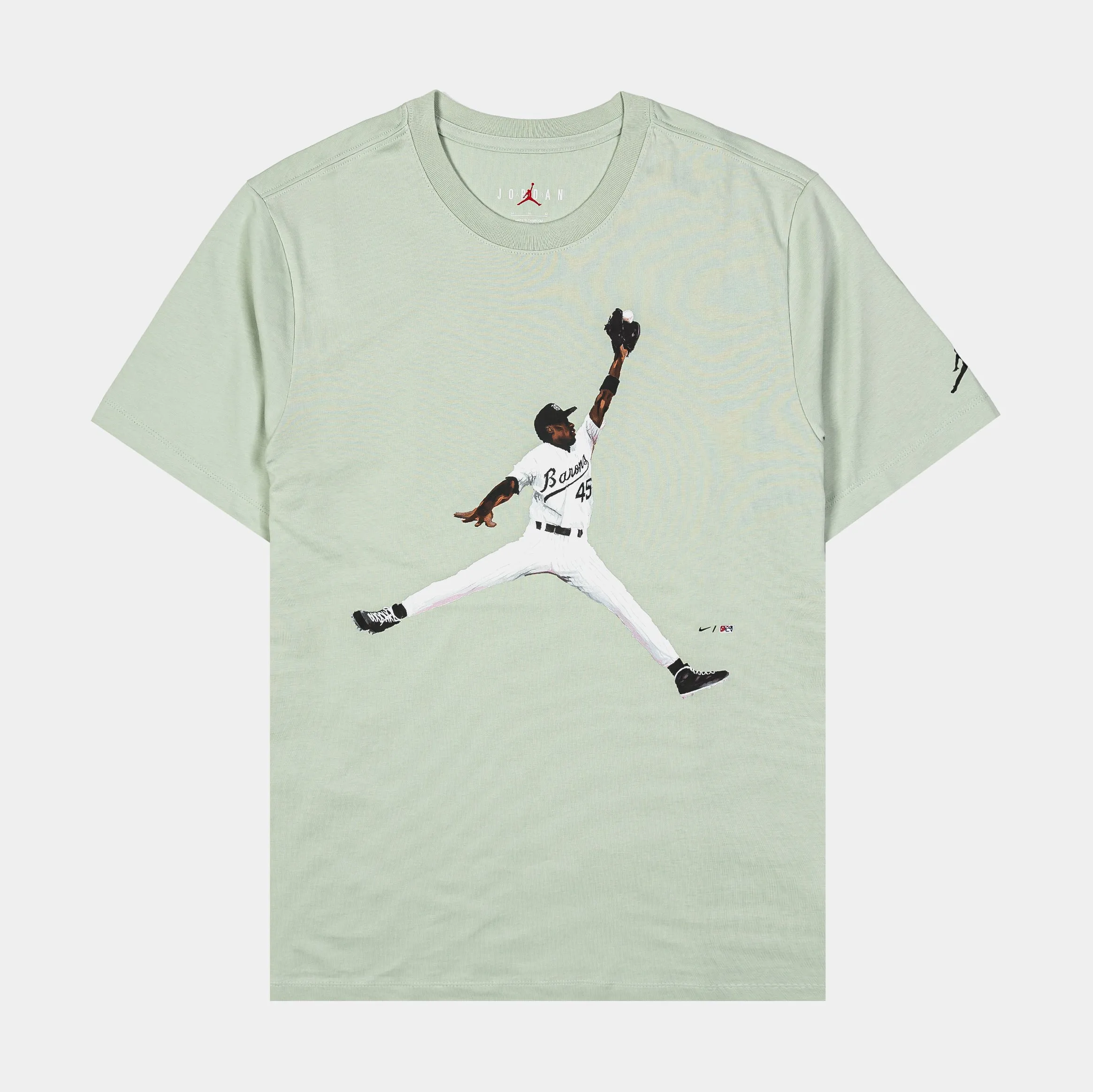 Jumpman Flight MVP Mens Short Sleeve Shirt (Seafoam/Black)