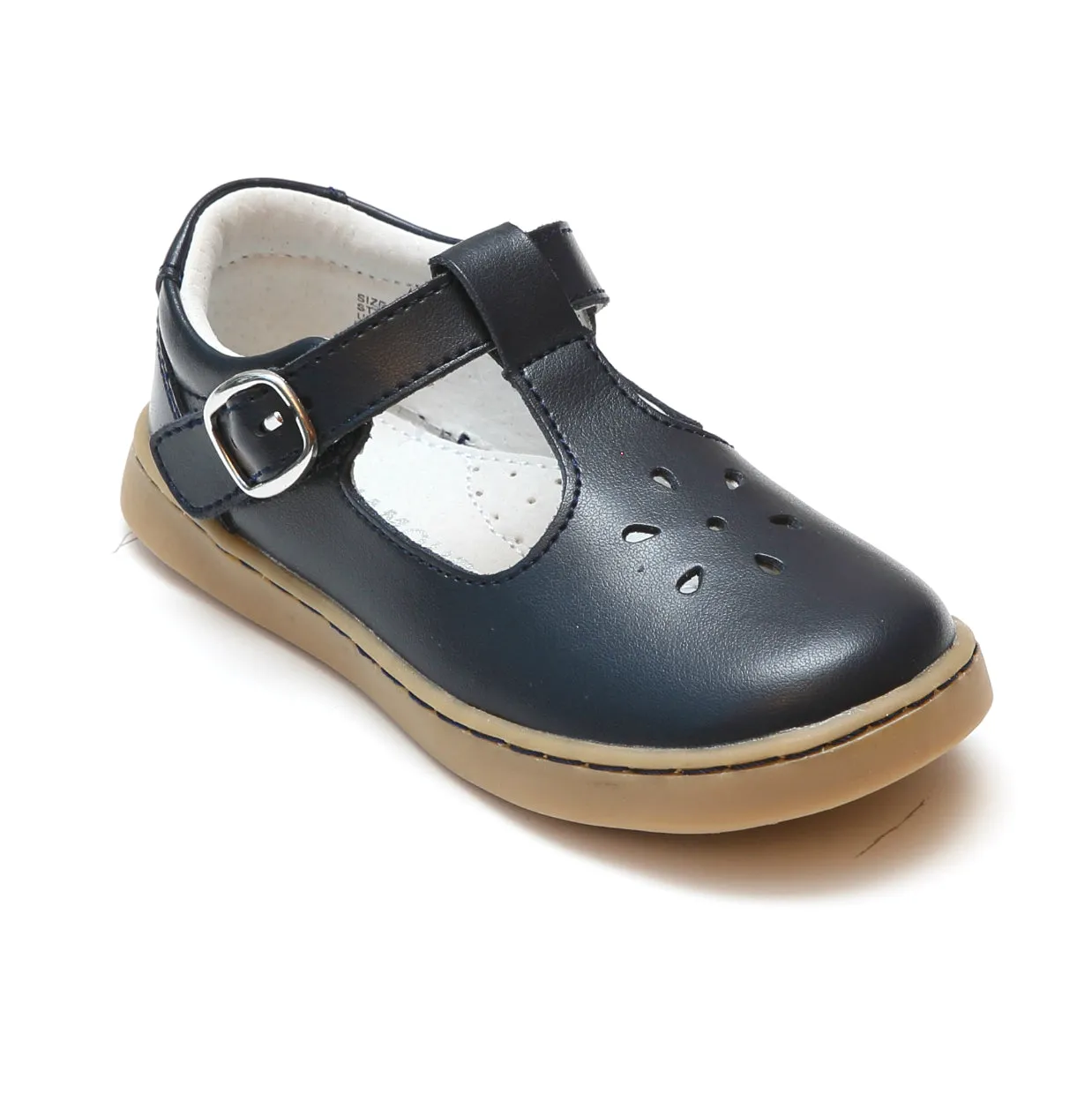 L'Amour Chelsea Classic Leather T-Strap Mary Janes