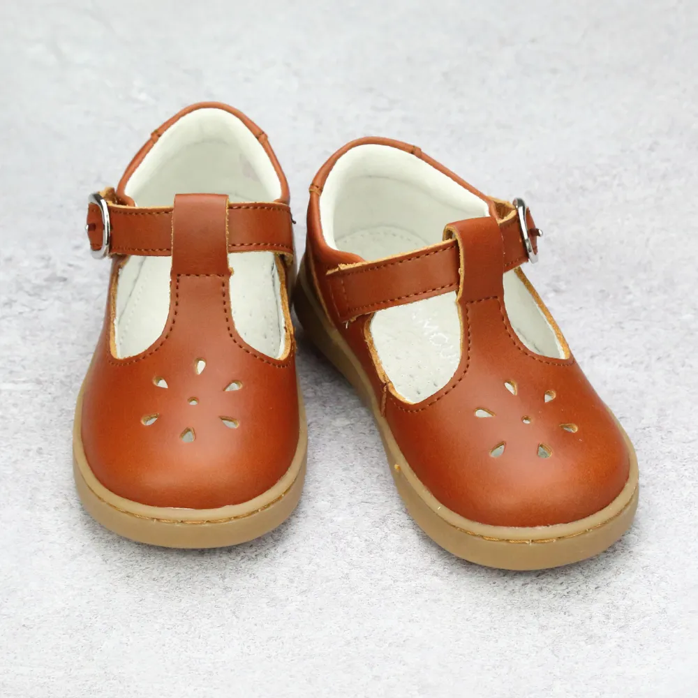 L'Amour Chelsea Classic Leather T-Strap Mary Janes