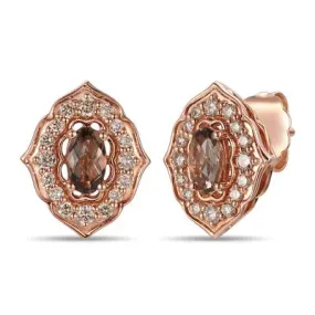 LeVian Chocolate Quartz Earrings