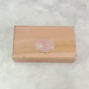 Mahogany with Rose Quartz  Box