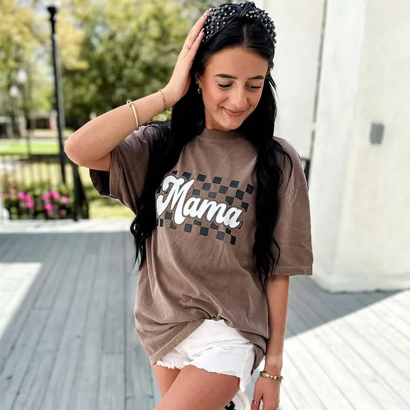 Mama Check Short Sleeve T-Shirt