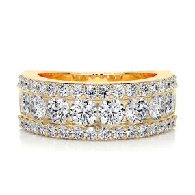 Nia Diamond Wedding Ring   (2 Carat) -18K Yellow Gold