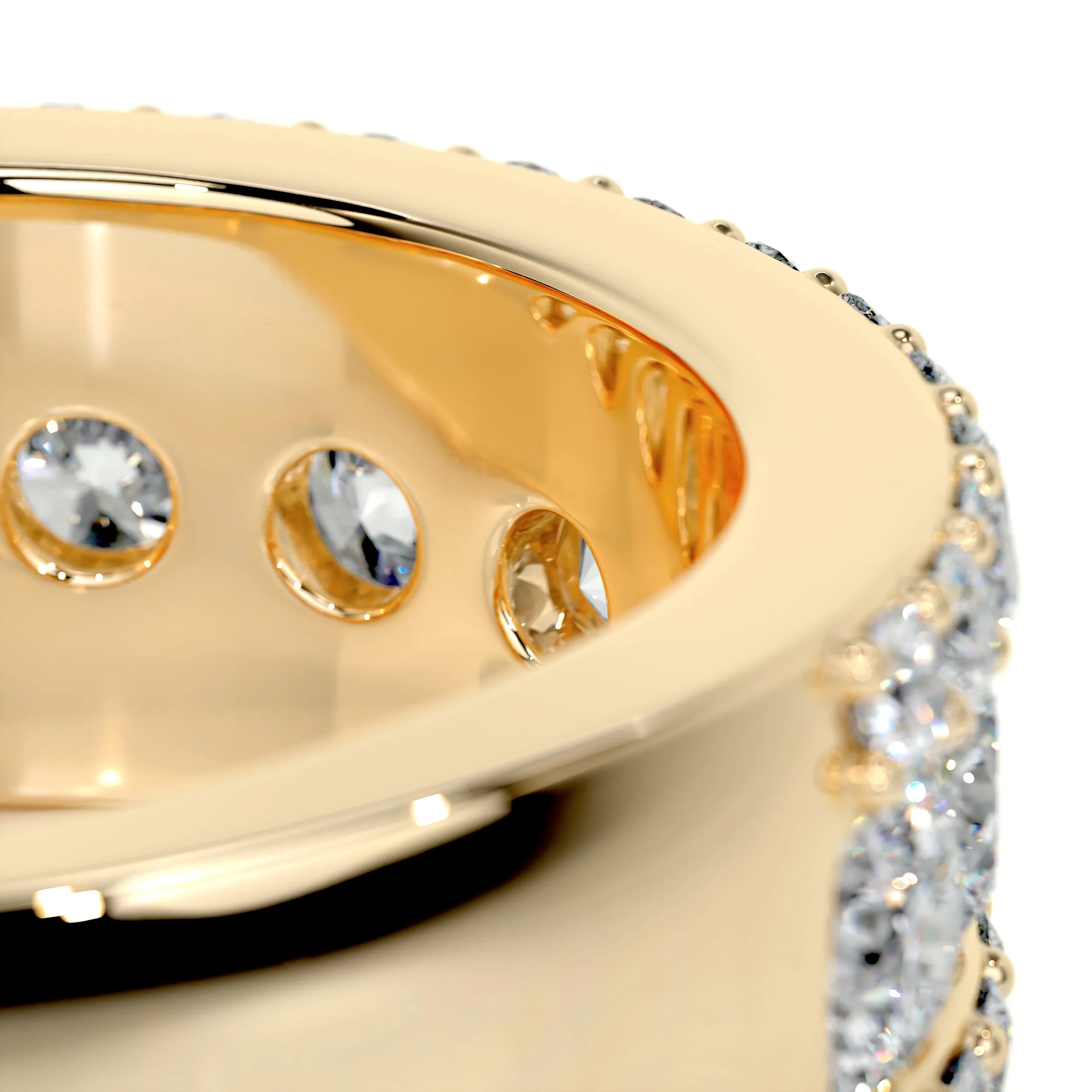 Nia Diamond Wedding Ring   (2 Carat) -18K Yellow Gold