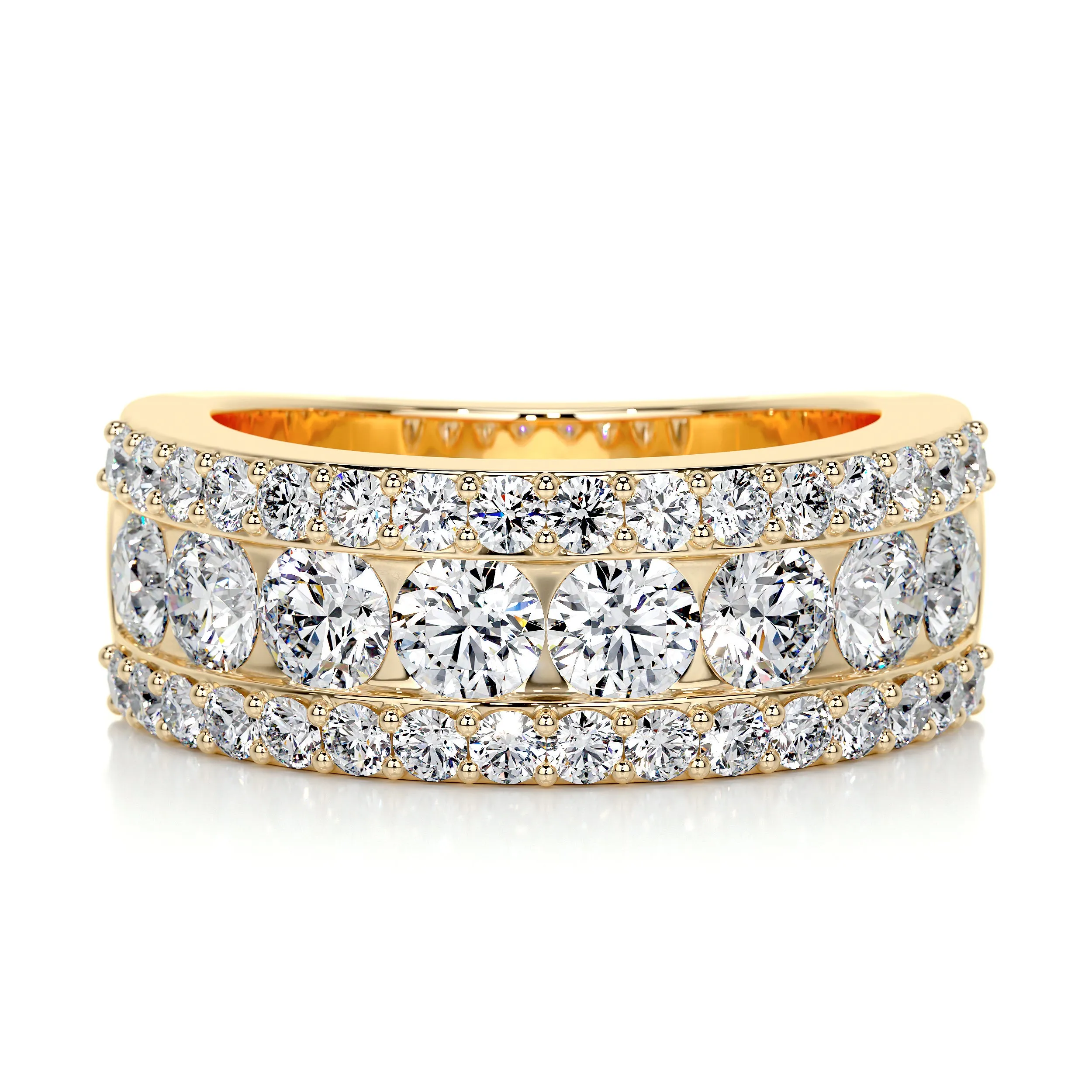 Nia Diamond Wedding Ring   (2 Carat) -18K Yellow Gold