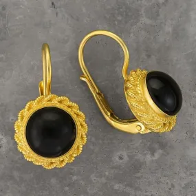 Onyx Love Knot Earrings