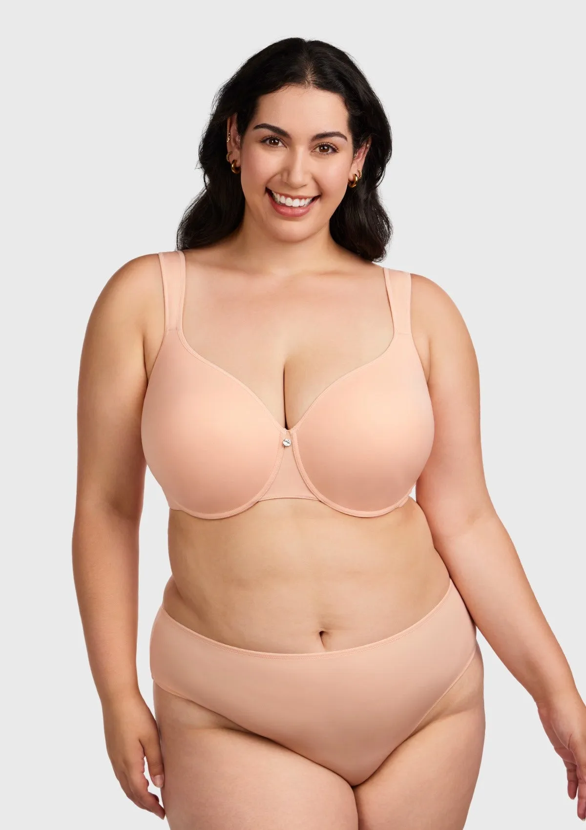 Patricia Smooth Classic Light Pink T-shirt Lightly Padded Minimizer Bra Set