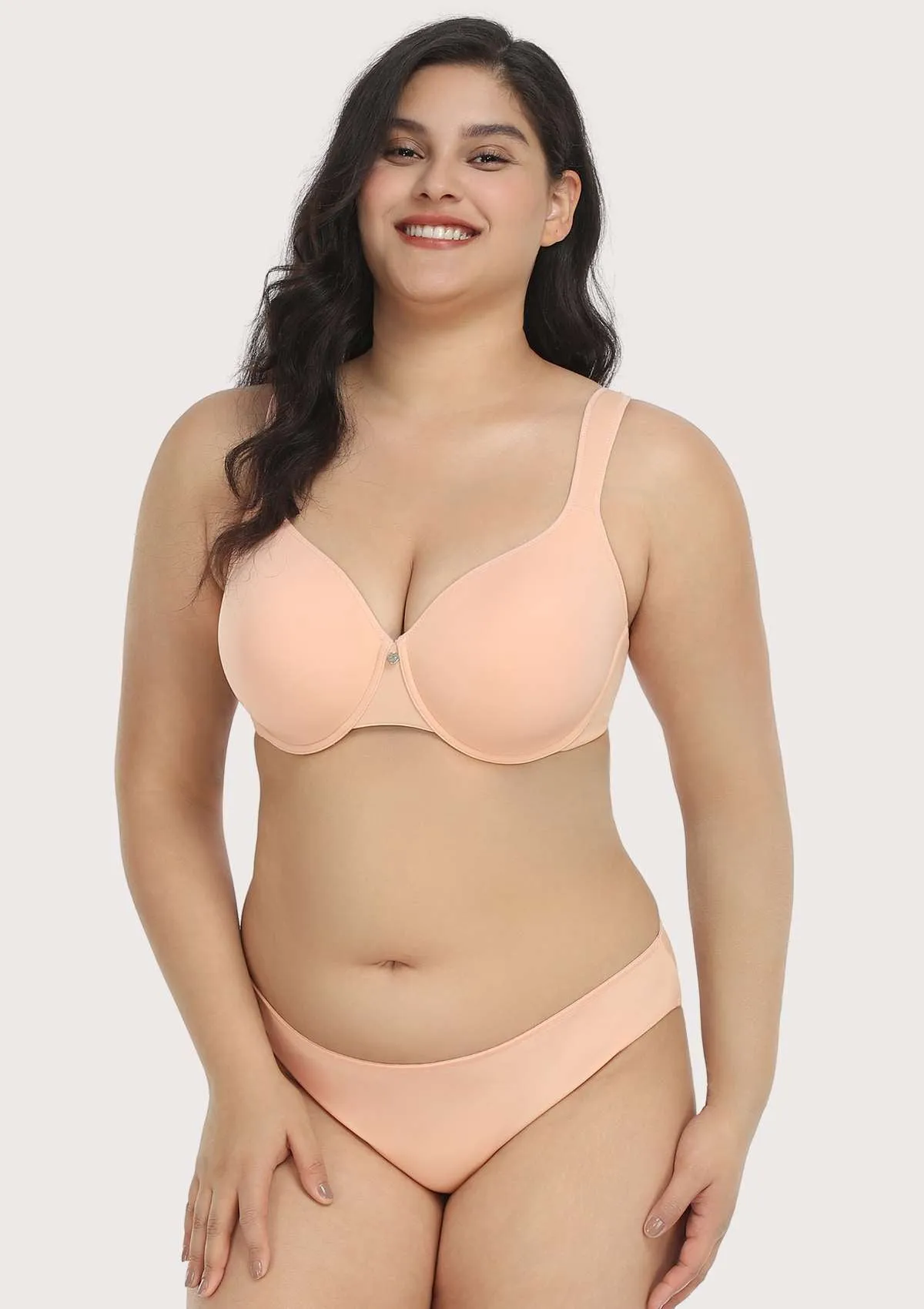 Patricia Smooth Classic Light Pink T-shirt Lightly Padded Minimizer Bra Set