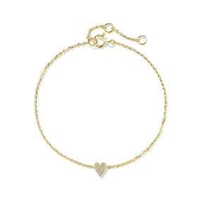 Pavé Lab Grown Diamond Mini Heart Bracelet