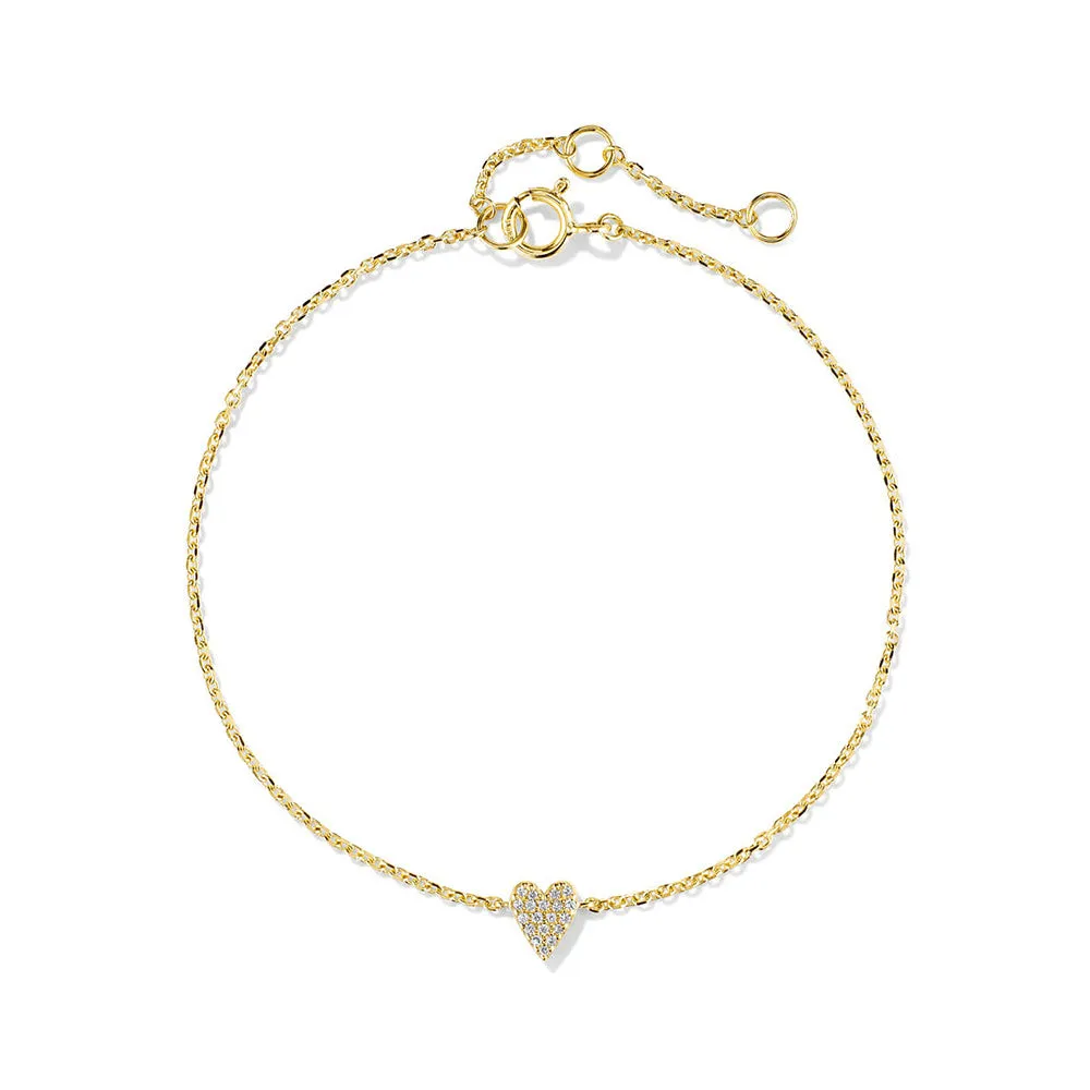 Pavé Lab Grown Diamond Mini Heart Bracelet