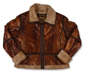 REED Women's Snake Leather Jacket - Imported