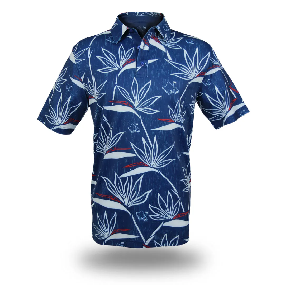 RWB Birdies of Paradise - OGA Men's Polo - Red/White/Blue