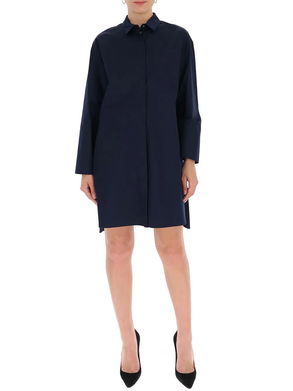 'S Max Mara Long-Sleeve Shirt Dress