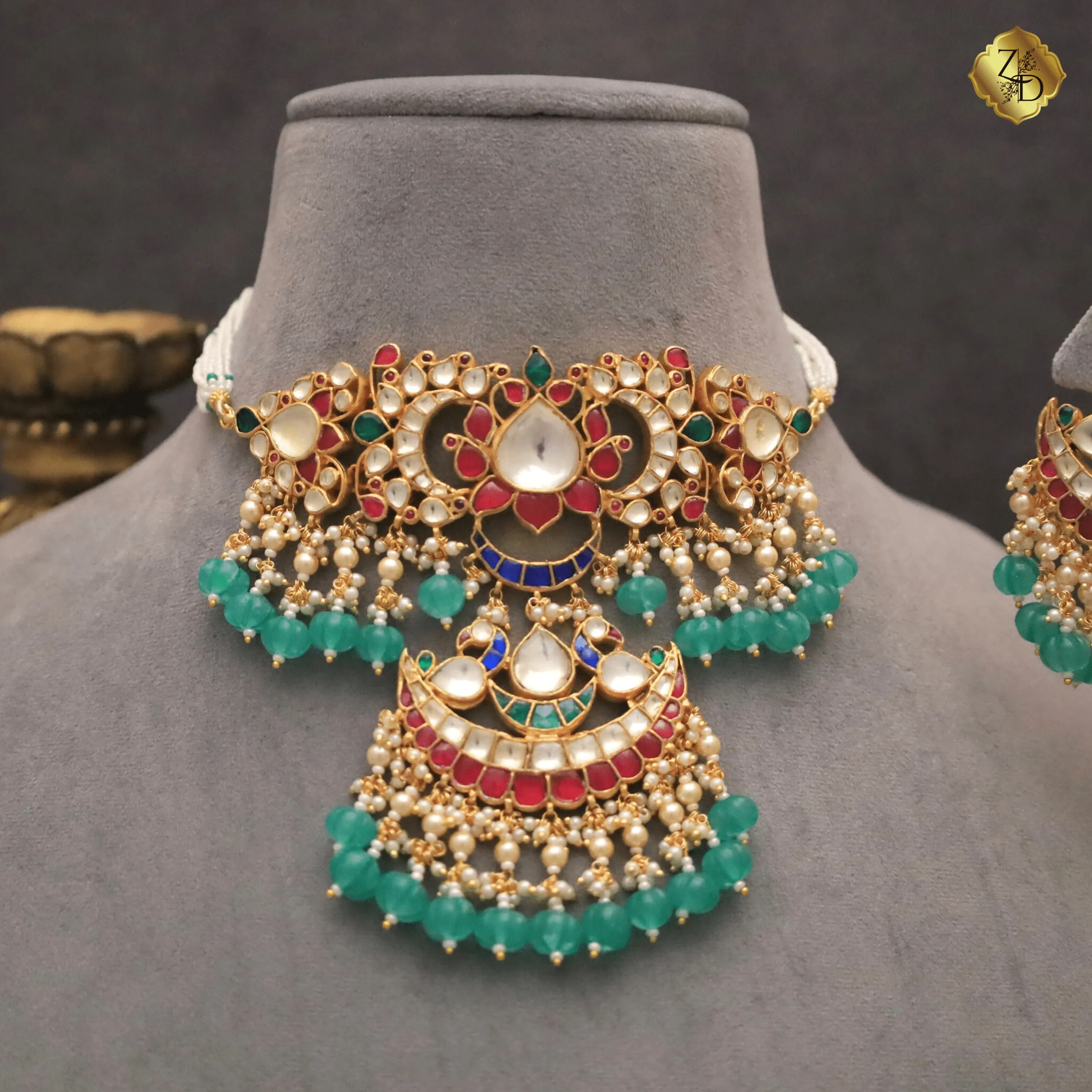 ‘SABYASACHI’ inspired Multicolor Pachi Kundan Choker Set