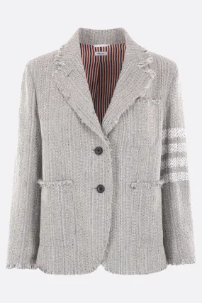 single-breasted tweed jacket with 4bar