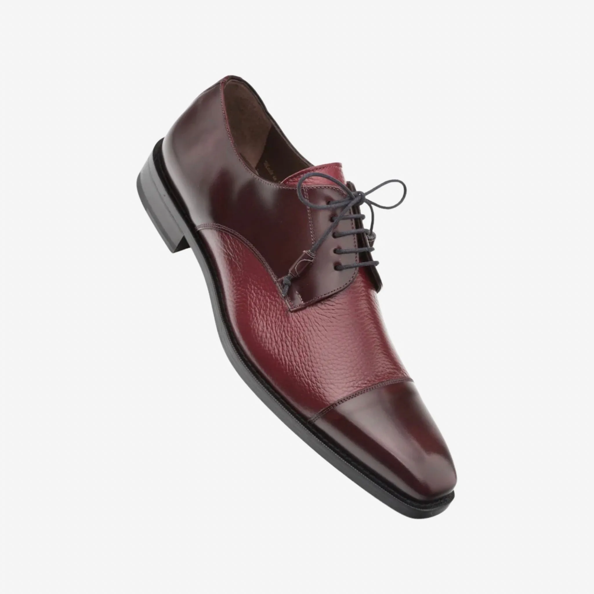 Soka Deerskin and Calfskin Cap-toe Oxfords